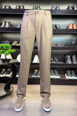 Брюки с защипами regular fit757