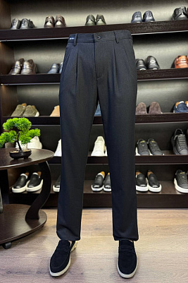 Брюки с защипами regular fit754